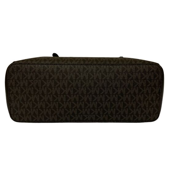 Michael Kors Charlotte Large Tote Gray Monogram and Black Leather - Picture 10 of 13